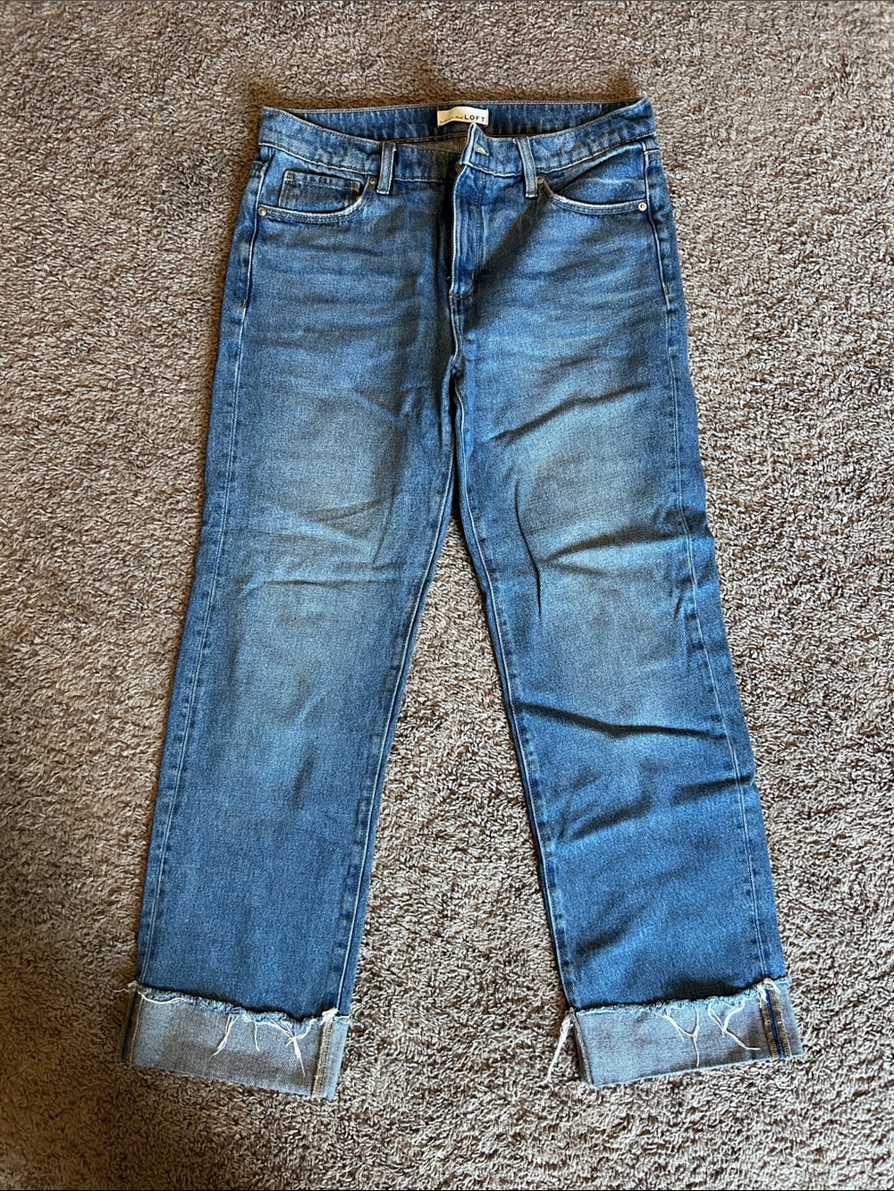 Loft women’s Straight-Leg Jeans in Medium Blue Wash